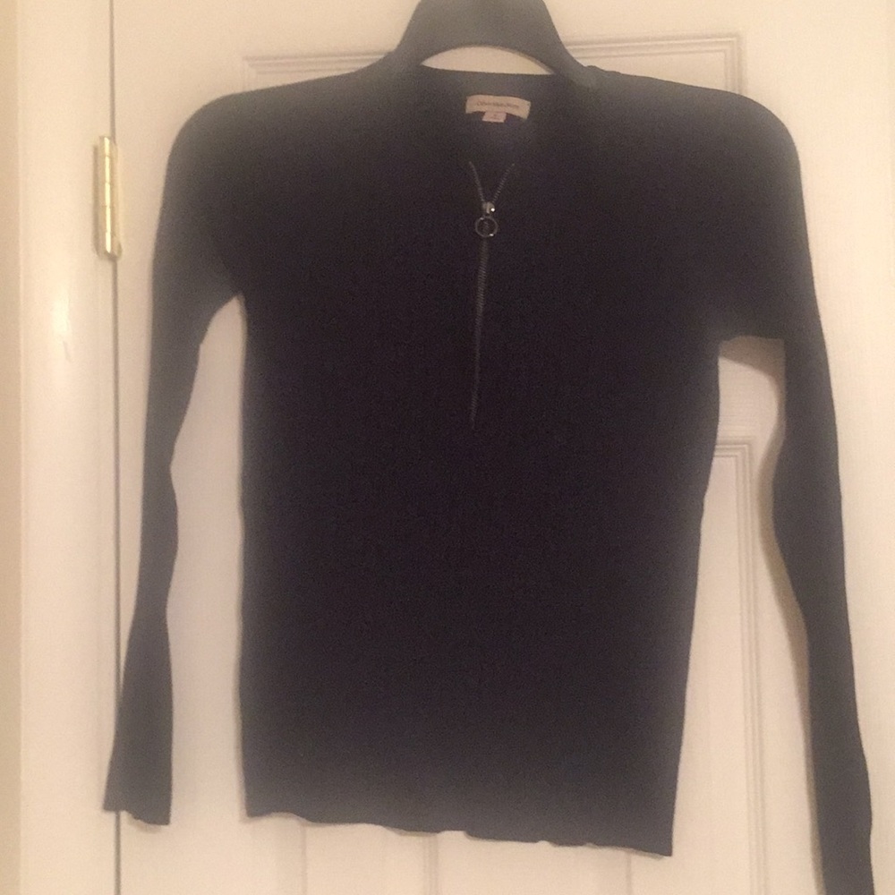 Calvin Klein Jeans-Half Zip Ribbed Sweater